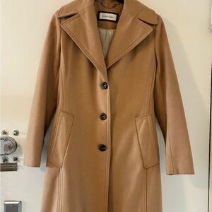 Calvin Klein camel wool coat